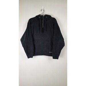 Hammer Hoodie Sweatshirt Mens Large Black 1/4 Zip Workwear Long Sleeve Heavy